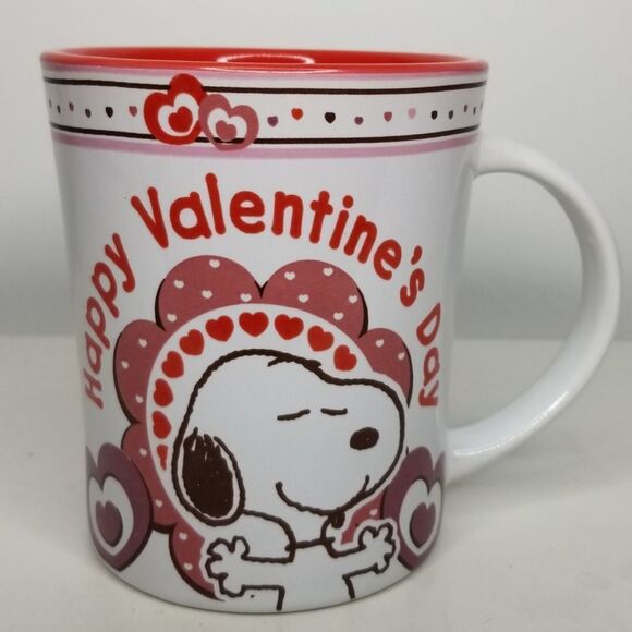 Gibson‎ Snoopy Valentines Day Peanuts by Schulz Coffee Tea Mug Cup 16 oz - Picture 1 of 8